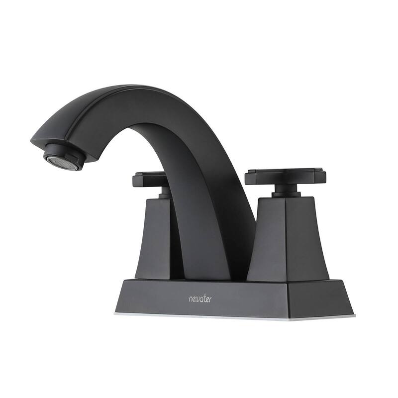 2-Handle Bathroom Sink Faucet Cross handle with Pop-up Drain
