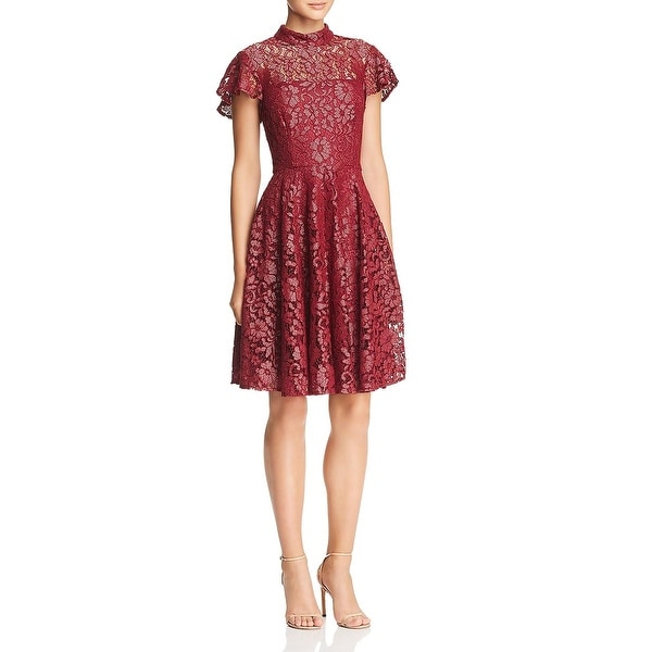 lace overlay cocktail dress