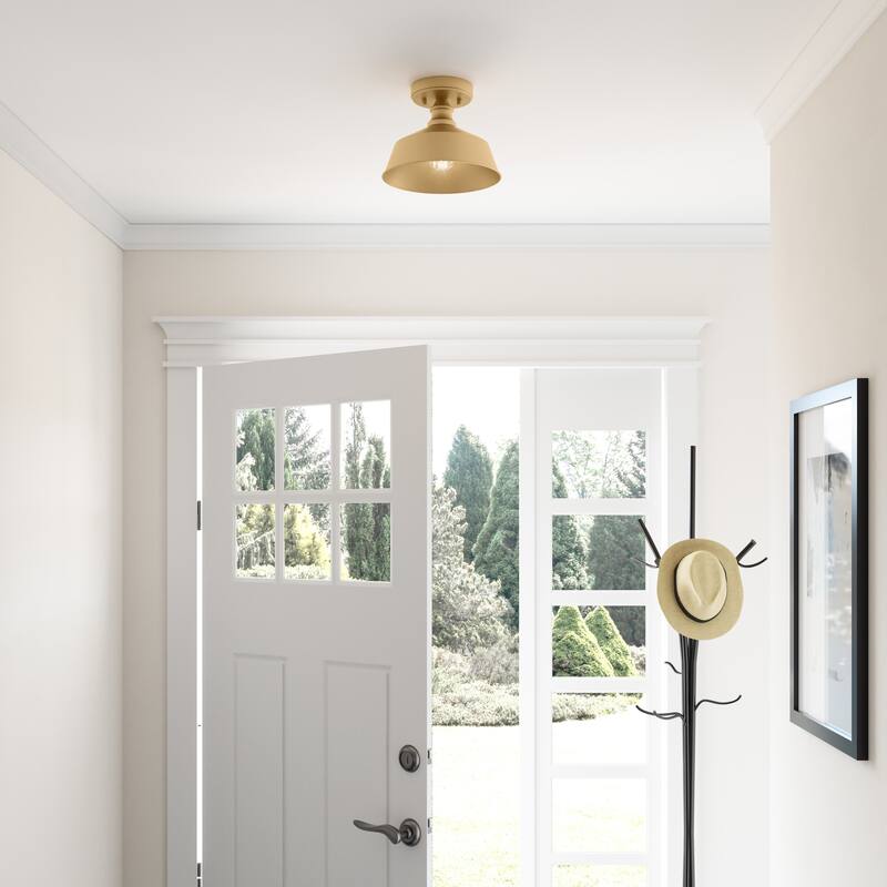 Brio Lighting Bola - 1 Light Semi Flush Mount Ceiling Light - Gold