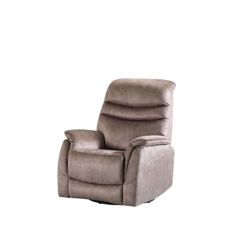 360° Rocking Swivel Recliner Chair with Adjustable Backrest, Durable Fabric, Modern Reclining Sofa with Lumbar Support
