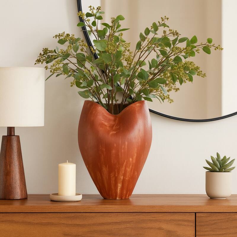 Porcelain Jenison Elegant Decorative Vase - Red