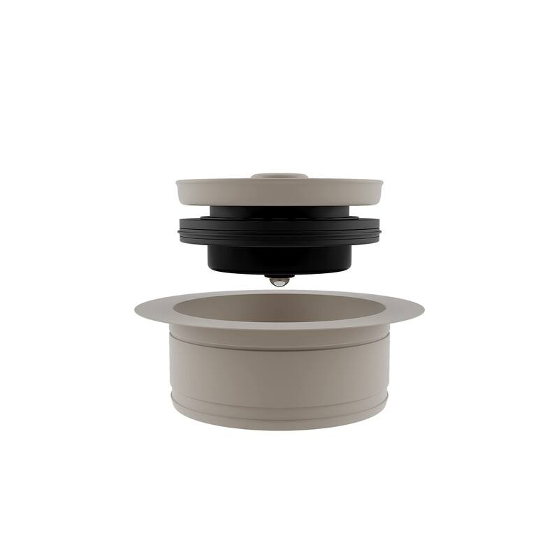 Quartz Sink Disposal Flange, Beige Finish, Fits 3.5" Drain, LG-DF-B - 3.5