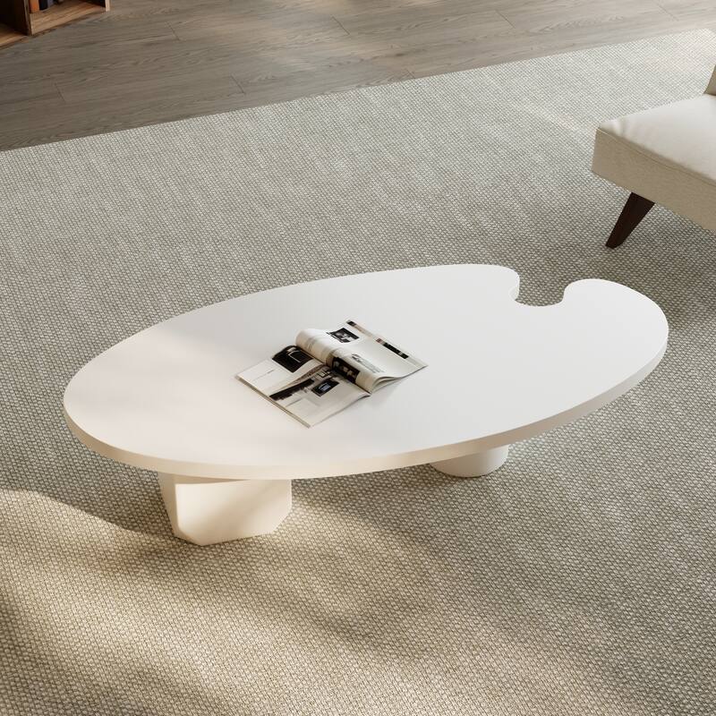 Modern 51" Coffee Table, Minimalism Wood table, Special Shaped