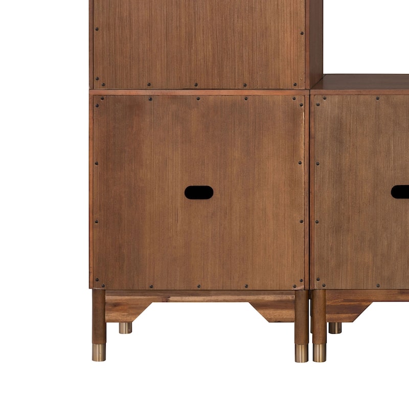 Furniture of America Forma Mid-Century Modern Walnut 24-inch Storage Cabinet with 3 Shelves