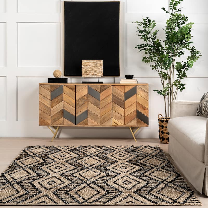 Nuloom Betony Modern Trellis Jute Blend Area Rug