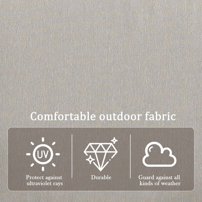 Set of 2 Outdoor Teak Wood Armchairs with Cushions, Patio Club Chairs