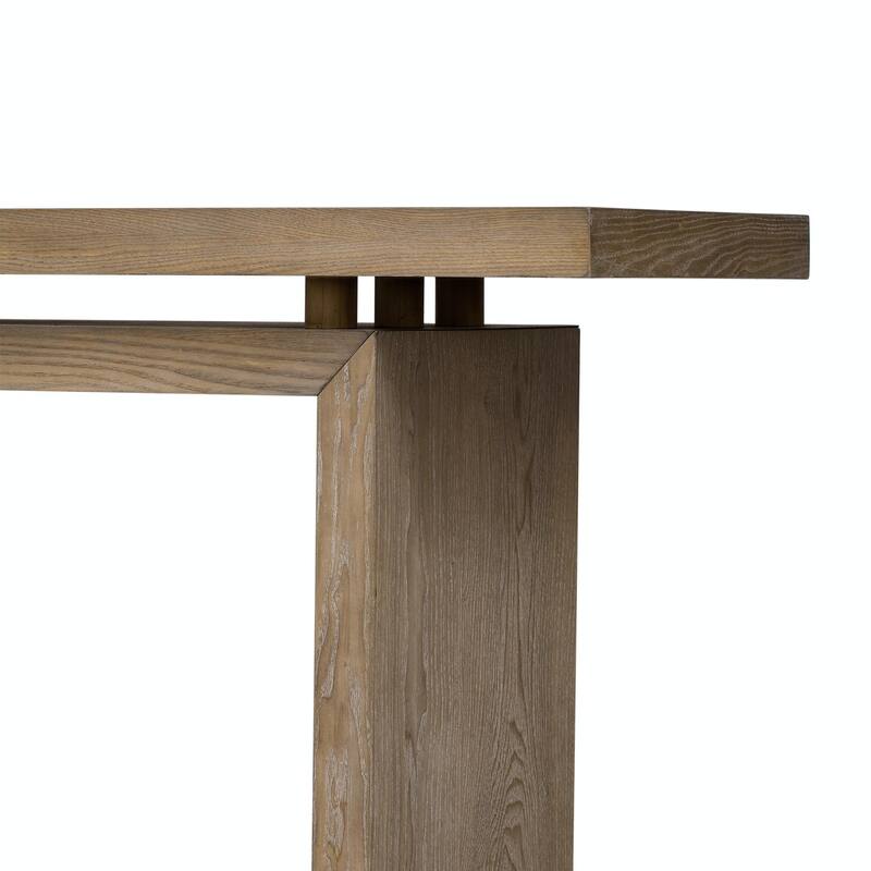 Modern Ash Veneer Console Table - Simple Style with Innovative Tabletop Design