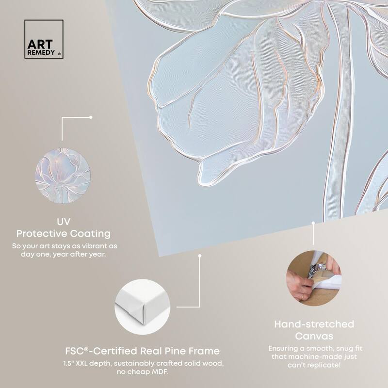 Embossed Flower II Canvas by Art Remedy, Gallery Wrapped