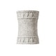 preview thumbnail 1 of 0, Justice Design Group Tuscan Garden Hourglass Cylinder Sconce w/ Flame Design Bisque Open Top & Bottom Wall Sconce