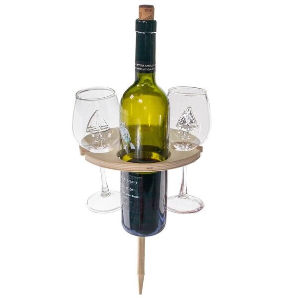 Portable Foldable Wooden Wine Table - Bed Bath & Beyond - 40243436