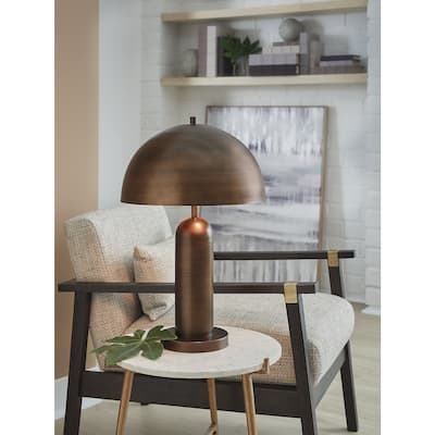 Signature Design by Ashley Wendfield Antique Brown Table Lamp - 15" W x 15" D x 23.75" H