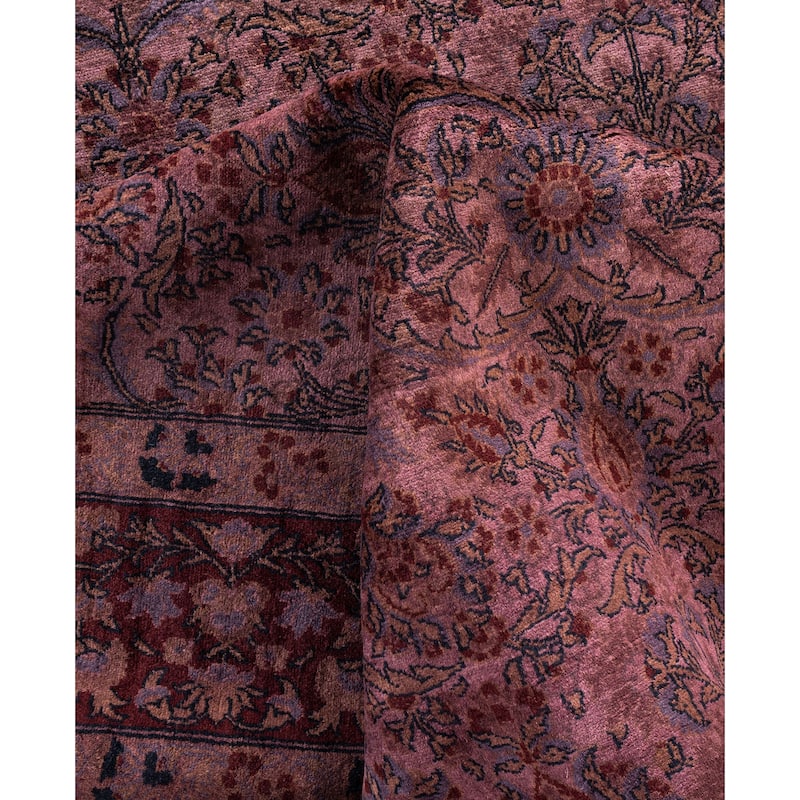 Overdyed One-of-a-Kind Hand-Knotted Area Rug - Purple - 6' 1" x 9' 0"