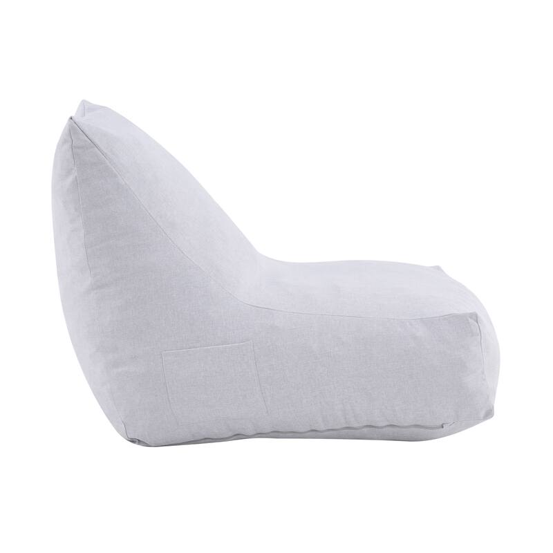Christopher Knight Home - Lila Outdoor Patio Ergonomic Upholstered Bean Bag Chair with Shredded Foam Filled & Removable Cover