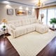 Option 3 Seater with Ottoman White