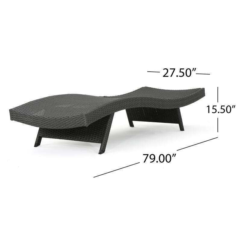 Roomfitters Outdoor Wicker Chaise Lounge Set, Adjustable Reclining Patio Loungers, Weather-Resistant Rattan
