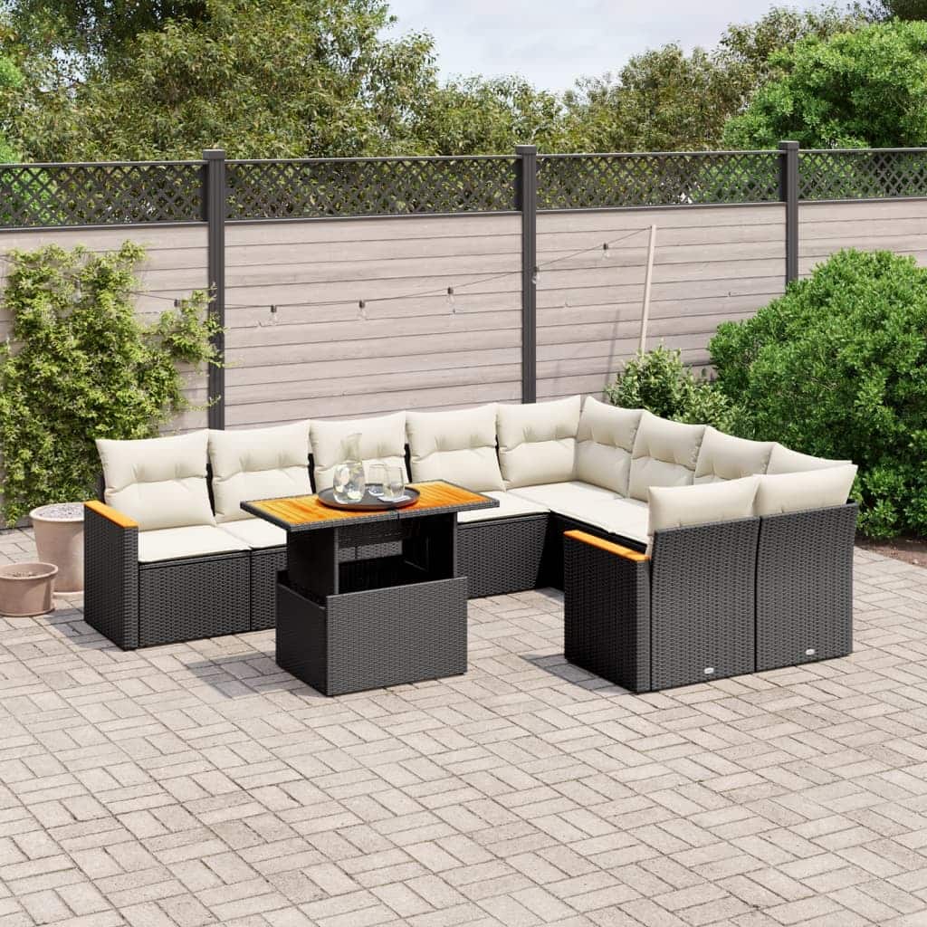 10-Piece Modular Outdoor Sofa Set - 21.7 x 39.4 x 28.7 in