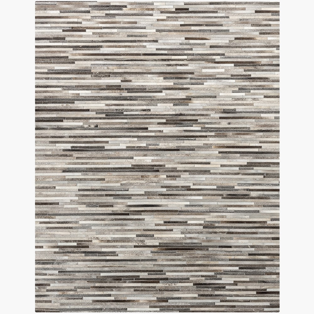 Ben Soleimani South American Cowhide Stripe Hand Woven Rug