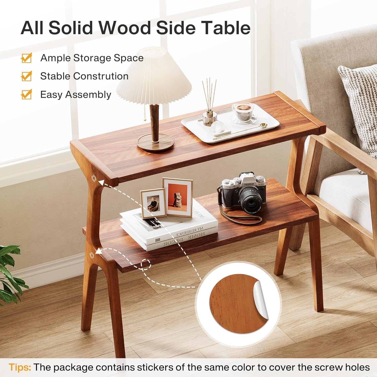 Narrow Walnut Side Table - On Sale - Bed Bath & Beyond - 43217708