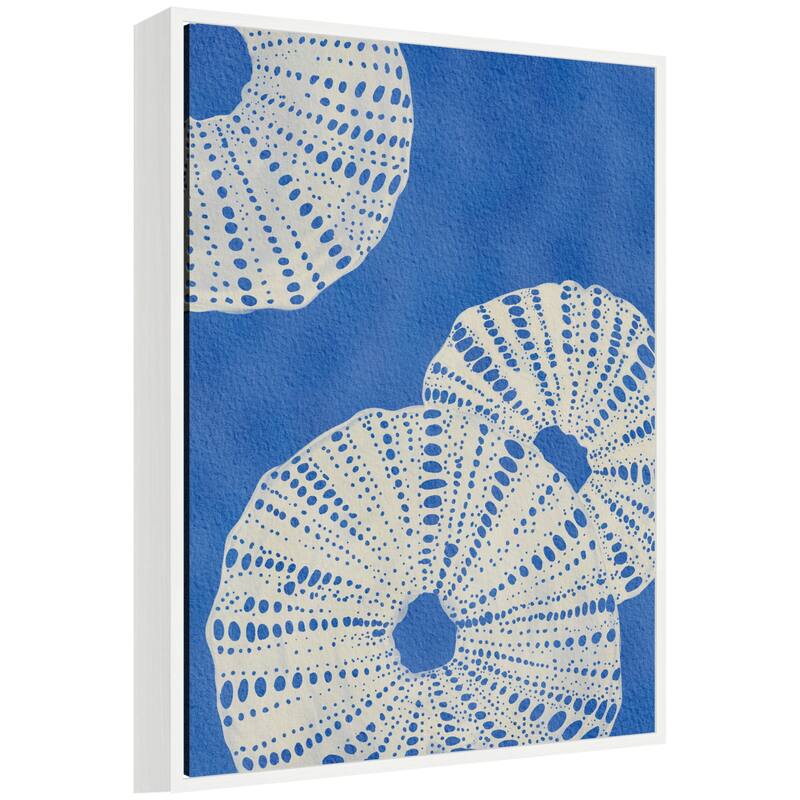Kate and Laurel Sylvie Ocean charms ll Framed Canvas by Nikita Jariwala - 23x30