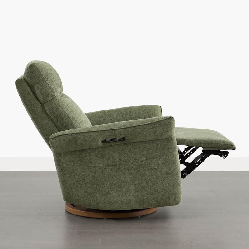 Spruce & Spring Power Swivel Recliner Chair Triple-Motor Nursery Glider