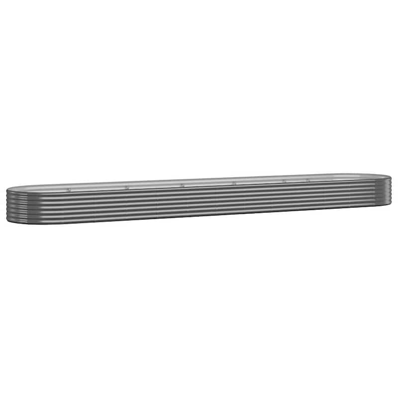 vidaXL Garden Raised Bed Anthracite Powder-coated steel Large Raised Bed - 199.6 x 39.4 x 14.2