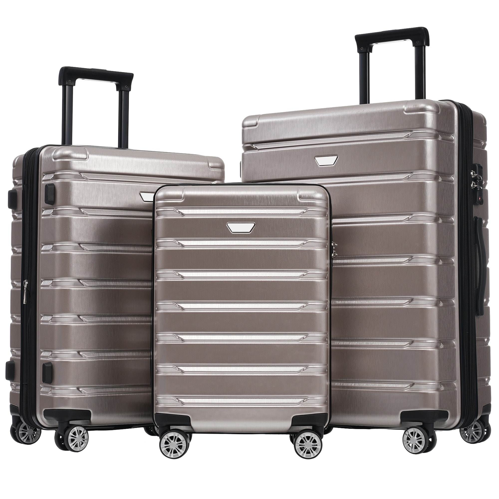 Piece Luggage Set Expandable Travel Family Luggage Bed Bath