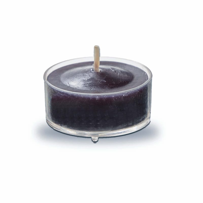 Color Studio Tealight Candles Set of 8 Black Smokeless Paraffin Wax Burn Time 3 Hrs