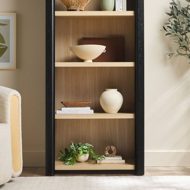 Walker Edison Modern Wood Open Bookshelf