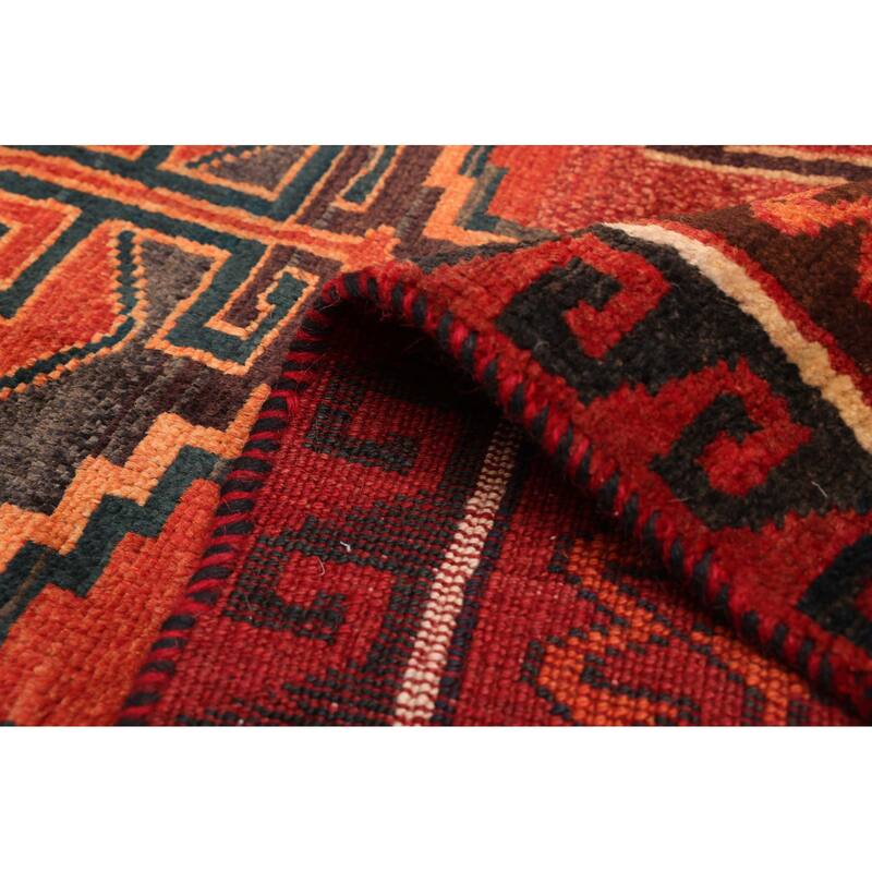 ECARPETGALLERY Hand-knotted Melis Vintage Red Wool Rug - 6'7 x 8'10