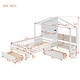 preview thumbnail 32 of 38, Gray Twin House Bed with Sofa, Charging Station & Drawers - Fun & Functional