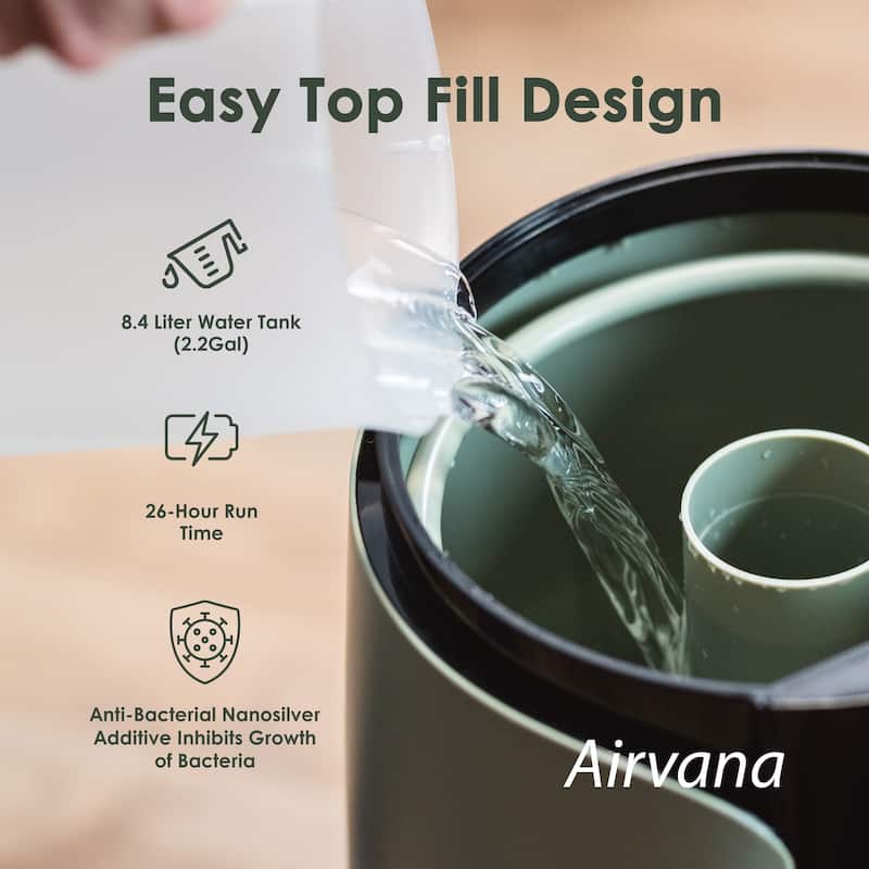Airvana AV200HUM Aspire 2.25 Gallon Top Fill Digital Humidifier