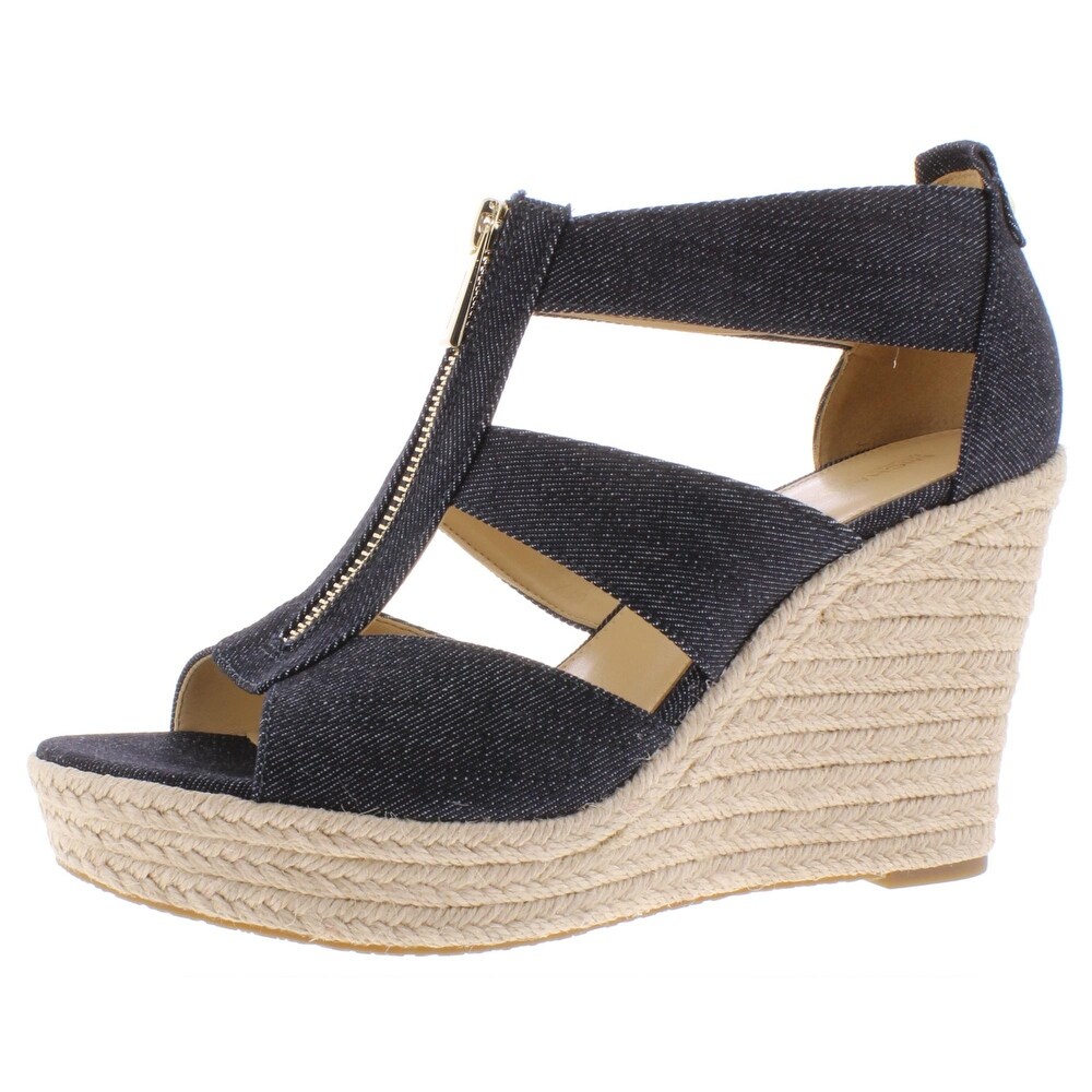 denim espadrille wedge sandals