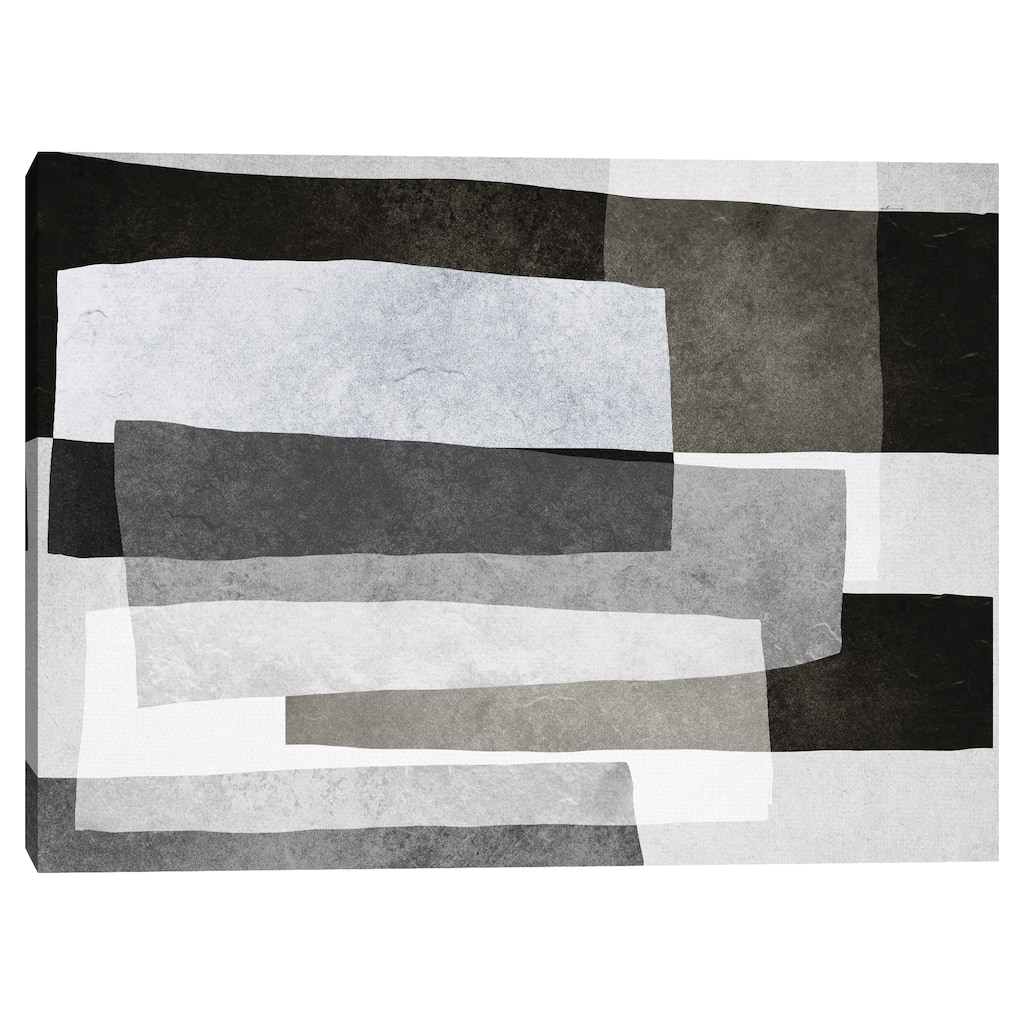 Shades of Grey Horizontal by Belle Maison Canvas Art Print