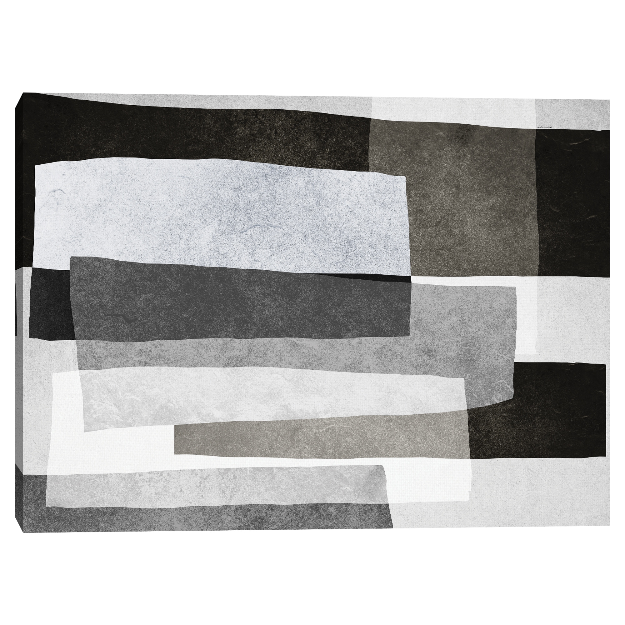 Shades of Grey Horizontal by Belle Maison Canvas Art Print