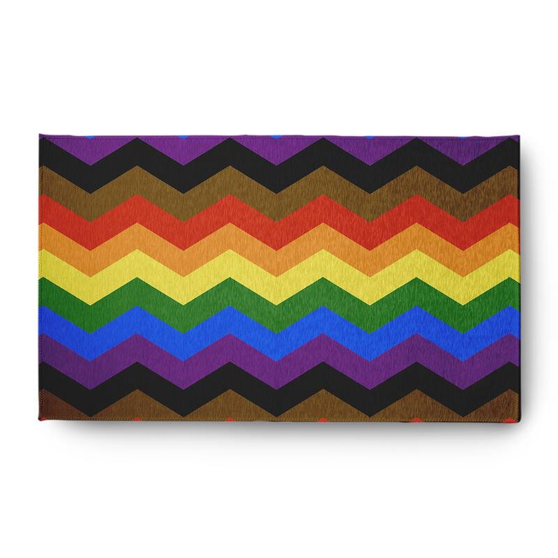 Inclusive Pride Chenille Rug - Inclusive Pride Chevron - 3' x 5'