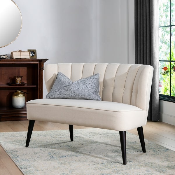 slide 2 of 49, Becca Performance Fabric Channel Tufted Settee by Jennifer Taylor Home
