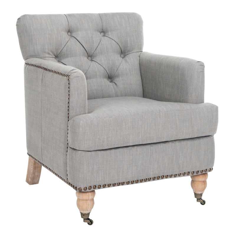 SAFAVIEH Tori Antiqued Tufted Club Chair - 28" x 34.4" x 32.7". - 28"W x 34"D x 33"H