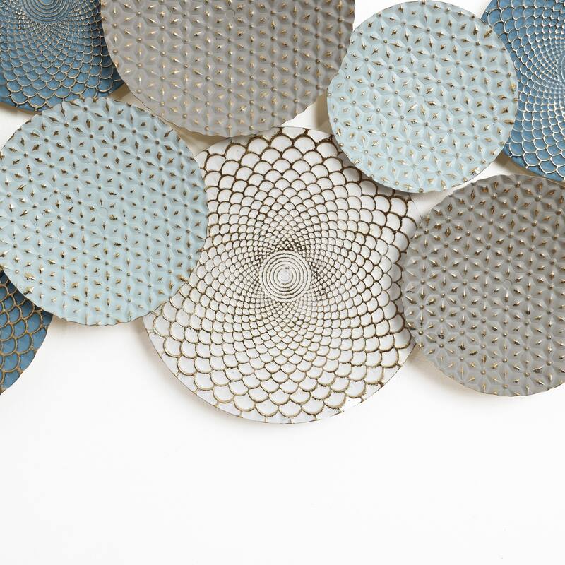 Distressed Multi-Color Pastels Abstract Metal Wall Decor