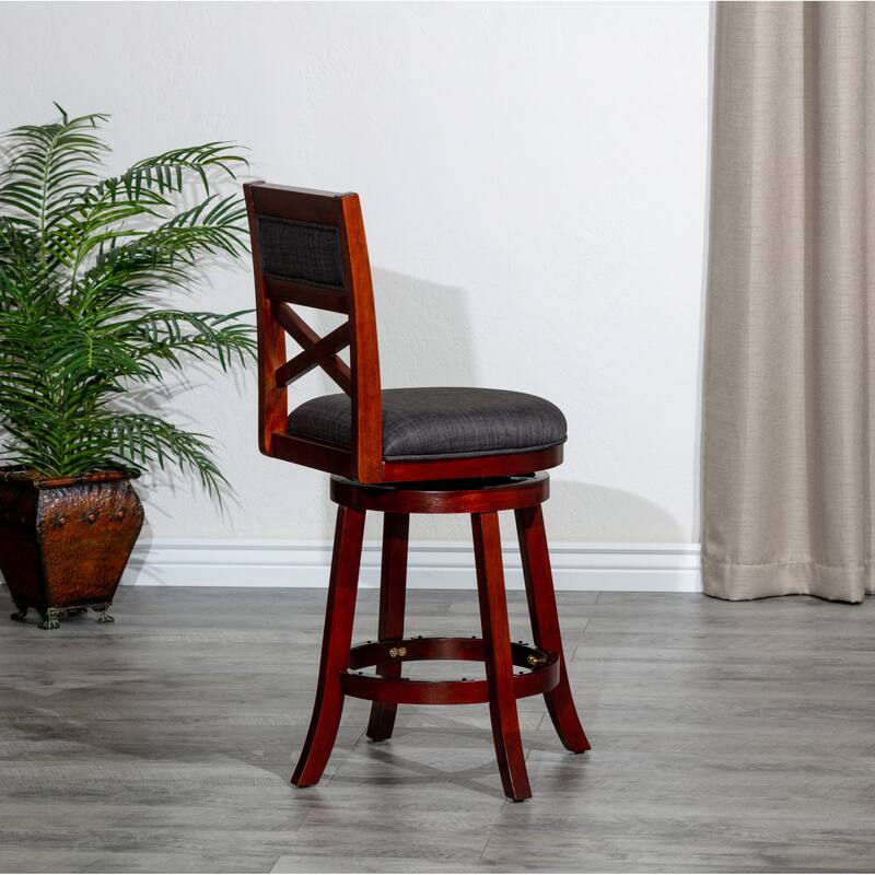 30" Bar Height X-Back Swivel Stool