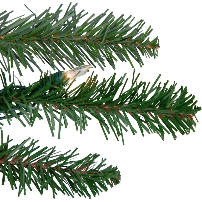 9' x 14" Pre-Lit Grande Spruce Artificial Christmas Garland Clear Lights