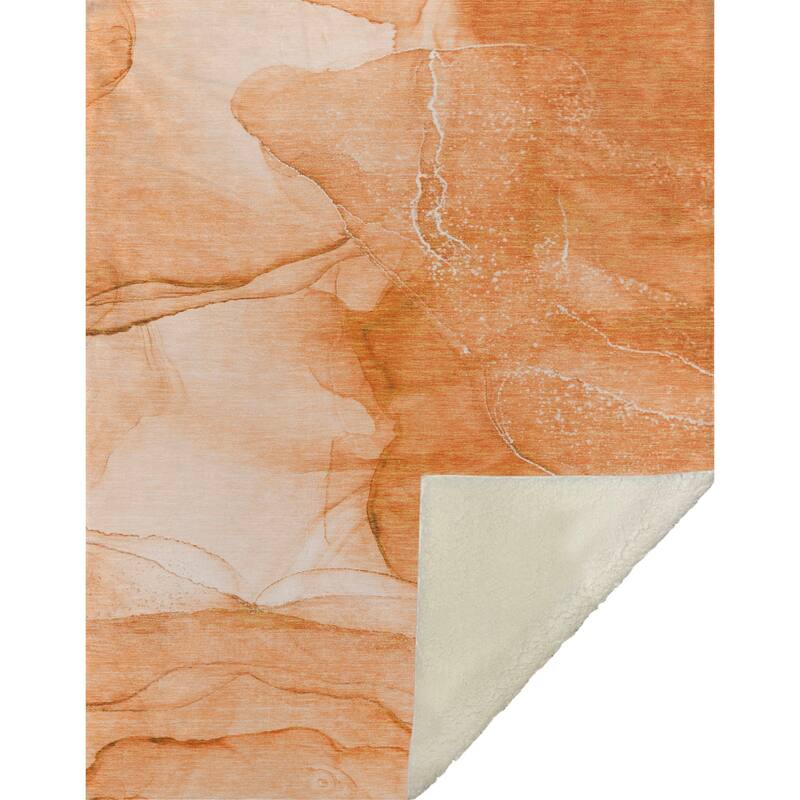 Premium Machine Washable Modern Abstract Sherpa Throw Blanket