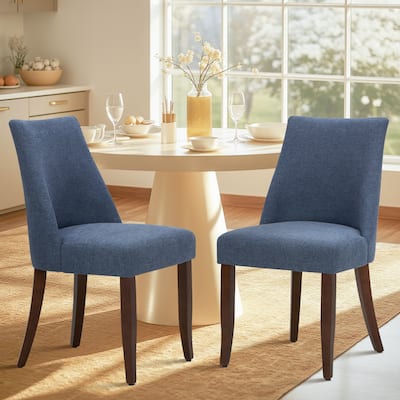 Modern Upholstered Dining Chairs with Wooden Legs for Kitchen & Restaurant