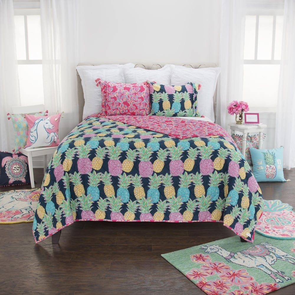 Simply Southern Printed 100% Cotton Reversible Quilt Set