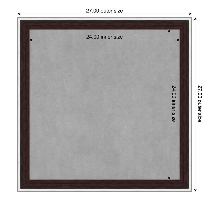 Amanti Art Maya Espresso Silver Framed - 27 x 27 in - Maya Espresso Silver