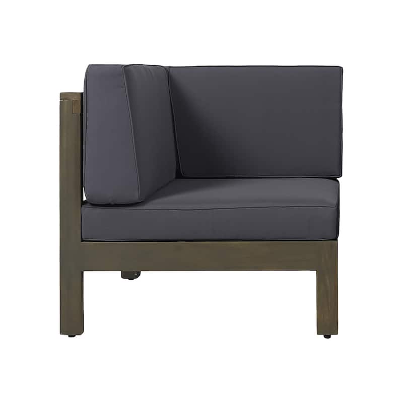 Roomfitters Outdoor 2-Piece Loveseat Set with Acacia Wood Frame and Weather-Resistant Cushions