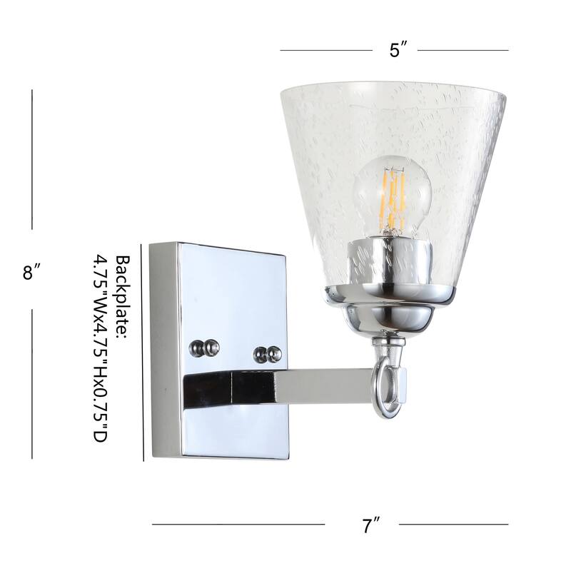 August Hurricane Metal/Glass Vanity, Chrome by JONATHAN Y