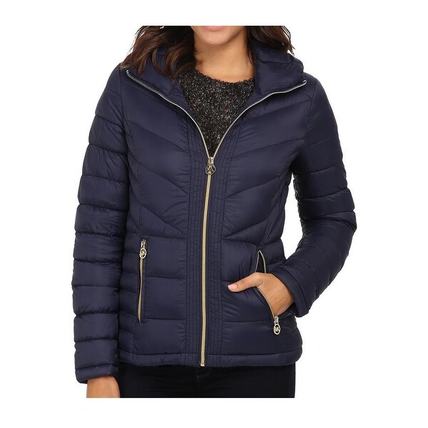 michael kors dark moss down coat