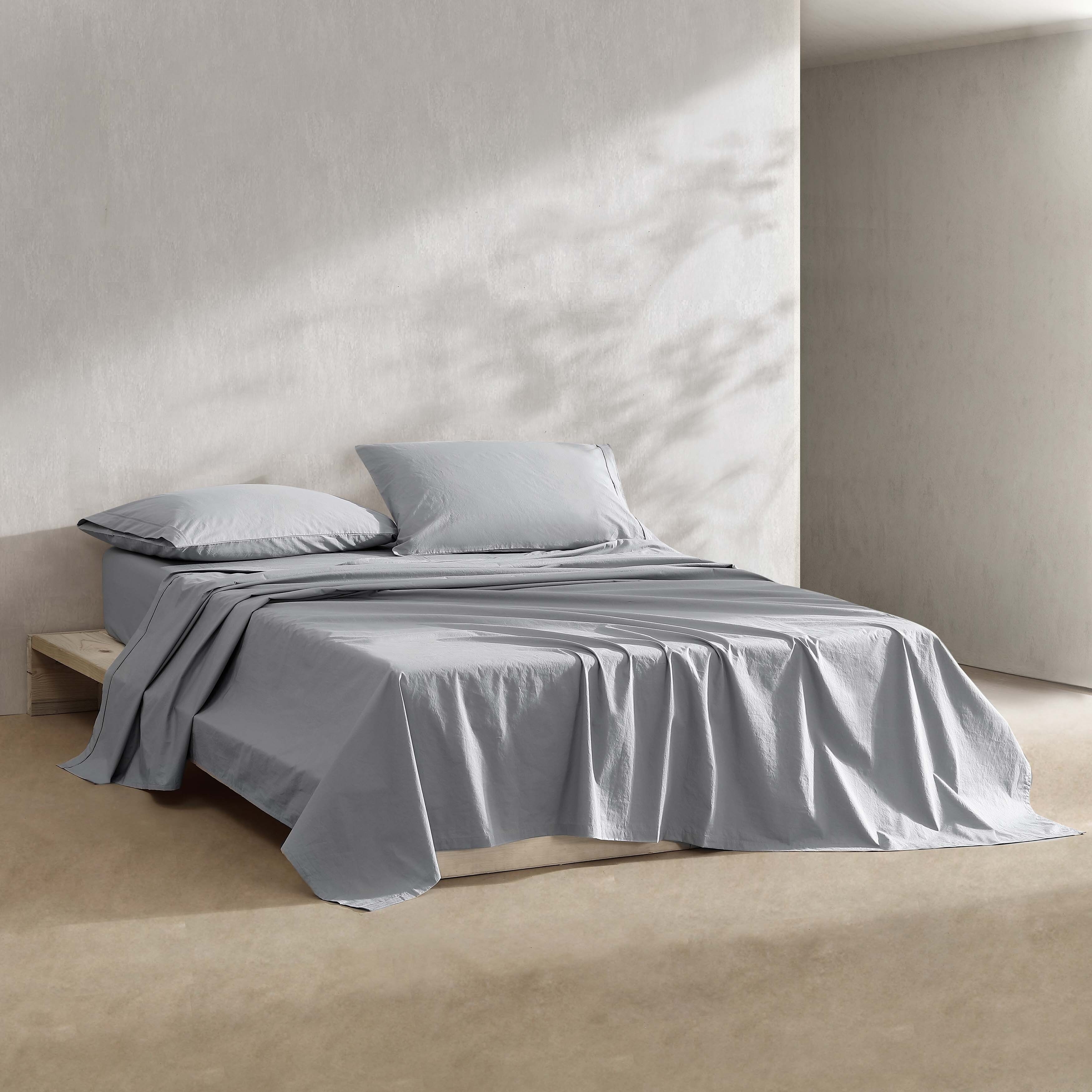 Calvin Klein Washed Cotton Percale Sheet Set Bed Bath Beyond 39524462