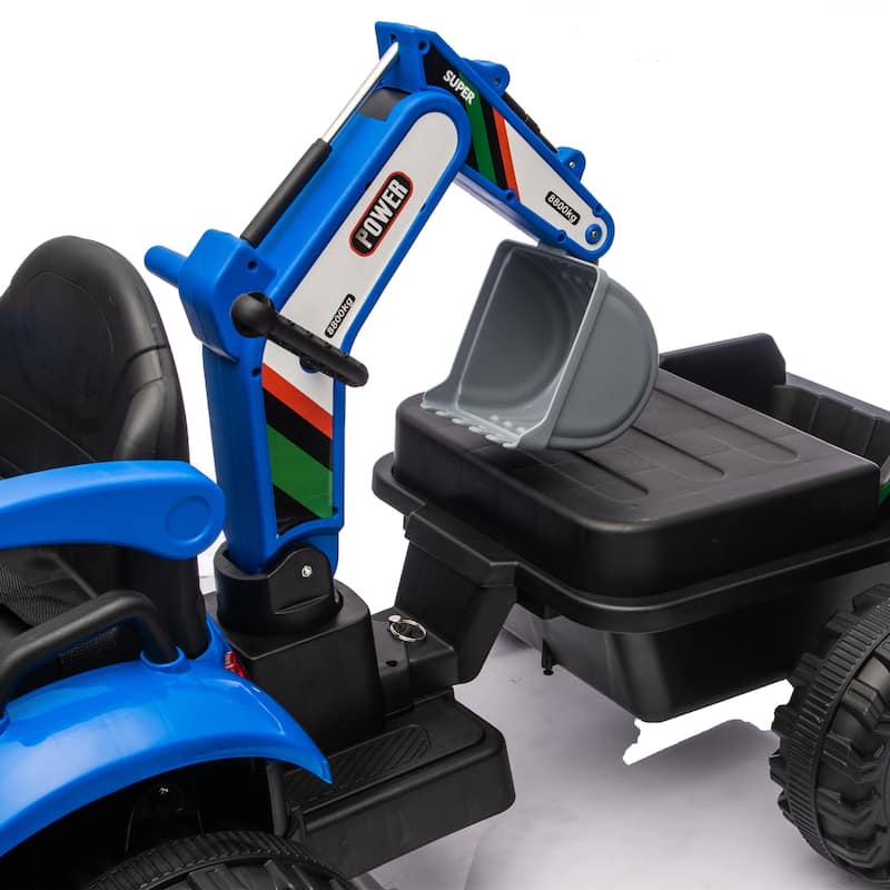 Remote Control Kids Construction Tractor Ride-On Excavator Ride-On Tractor