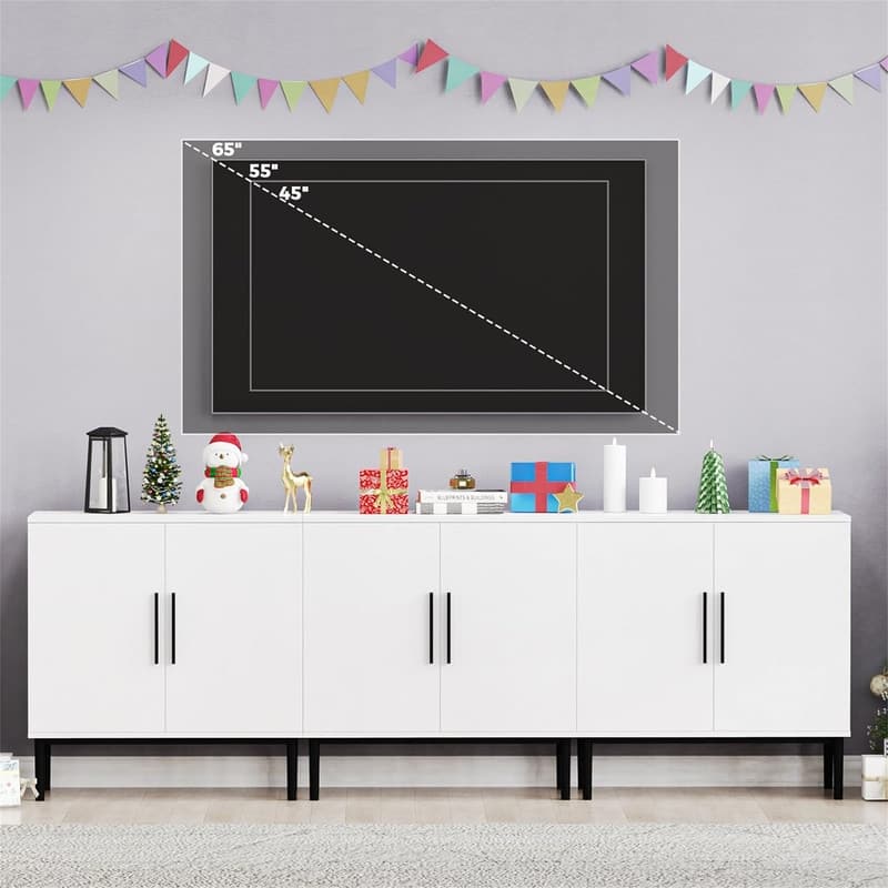Modern Buffet Cabinet - 15.7"D x 31.1"W x 31.5"H